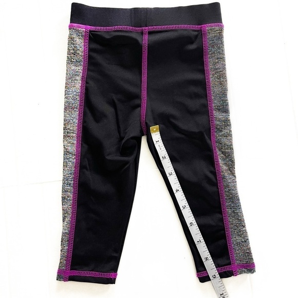 Cat & Jack Black & Purple Cropped Leggings - 3T - Picture 8 of 9
